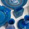 Blaue Vasen und Teller von Flavia Montelupo und Aldo Londi für Bitossi, Italien 1970er, 7er Set 6