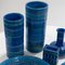 Blaue Vasen und Teller von Flavia Montelupo und Aldo Londi für Bitossi, Italien 1970er, 7er Set 10