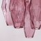 Lámpara de araña vintage de cristal de Murano rosa, Italia, Imagen 7