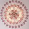 Vintage Italian Pink Murano Glass Chandelier, Image 5