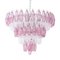 Vintage Italian Pink Murano Glass Chandelier 1