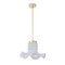 Vintage Suspension Light in White Milk Glass, Italy, Image 2