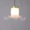 Vintage Suspension Light in White Milk Glass, Italy, Image 5