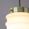 Lampe à Suspension Vintage en Verre Laiteux Blanc, Italie 9