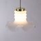 Lampe à Suspension Vintage en Verre Laiteux Blanc, Italie 3