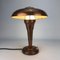 Lámpara de mesa hongo Art Déco de cobre, Imagen 6