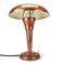 Art Deco Kupfer Mushroom Tischlampe 3