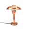 Art Deco Kupfer Mushroom Tischlampe 1