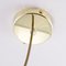 Vintage Italian White Sphere Suspension Light with Spiral Decoration 10