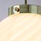 Lampe à Suspension Sphère Vintage Blanche avec Décoration en Spirale, Italie 9