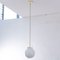 Lampe à Suspension Sphère Vintage Blanche avec Décoration en Spirale, Italie 6