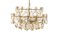 Glass and Brass Chandelier from Palwa, 1960s, Image 1