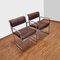 Vintage Bauhaus Stühle aus braunem Leder, 1970er, 2er Set 3