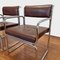 Vintage Bauhaus Brown Leather Tubular Chairs, Italy, 1970s, Set of 2, Image 4