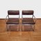 Vintage Bauhaus Brown Leather Tubular Chairs, Italy, 1970s, Set of 2 6