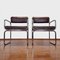 Vintage Bauhaus Brown Leather Tubular Chairs, Italy, 1970s, Set of 2, Image 1