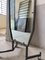 Mid-Century Modern Italian Mirror with Metal Frame and Legs on Wheels, 1970s 8