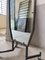 Mid-Century Modern Italian Mirror with Metal Frame and Legs on Wheels, 1970s, Image 8