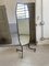 Mid-Century Modern Italian Mirror with Metal Frame and Legs on Wheels, 1970s 3