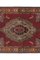 Türkischer Vintage Tier Teppich aus roter Wolle 6