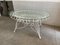 Mid-Century Modern Italian Painted Iron Garden Table with Oval Glass Top, 1960s 3