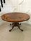 Antiker viktorianischer ovaler Tisch aus Wurzel- & Nussholz mit Intarsien 1