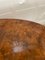 Antiker viktorianischer ovaler Tisch aus Wurzel- & Nussholz mit Intarsien 8