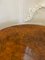 Antiker viktorianischer ovaler Tisch aus Wurzel- & Nussholz mit Intarsien 9