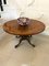 Antiker viktorianischer ovaler Tisch aus Wurzel- & Nussholz mit Intarsien 3