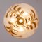 Vintage Murano Glass Suspension Lamp with Bell 4