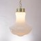 Lampe à Suspension Vintage en Verre de Murano Blanc, Italie 7