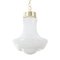 Vintage Suspension Lamp in White Murano Glass Milk, Italy 1