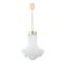 Vintage Suspension Lamp in White Murano Glass Milk, Italy 2