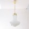 Vintage Suspension Lamp in White Murano Glass Milk, Italy 9