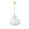 Vintage Italian Suspension Light in White Murano Glass Milk 2