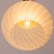 Lámpara colgante de vidrio satinado con rayas blancas y ámbar, Italia, Imagen 10