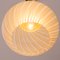 Suspension Light in Satin Glass with White and Amber Stripes, Italy, Image 10