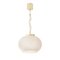 Lámpara colgante de vidrio satinado con rayas blancas y ámbar, Italia, Imagen 2
