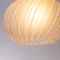 Suspension Light in Satin Glass with White and Amber Stripes, Italy 6
