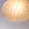 Suspension Light in Satin Glass with White and Amber Stripes, Italy, Image 6