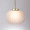 Suspension Light in Satin Glass with White & Turquoise Lines, Italy, Image 5