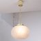 Suspension Light in Satin Glass with White & Turquoise Lines, Italy, Image 6