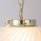 Lámpara colgante de vidrio satinado con líneas blancas y turquesa, Italia, Imagen 10