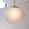 Suspension Light in Satin Glass with White & Turquoise Lines, Italy, Image 7