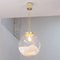 Suspension Light with White Milk Glass Sphere & Decoration, Italy 2