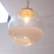 Suspension Light with White Milk Glass Sphere & Decoration, Italy 4