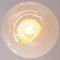 Lampada a sospensione con sfera e decorazione in vetro bianco, Italia, Immagine 5