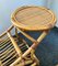 Mid-Century Rattan and Wicker Benches with Side Trays, Set of 2 2