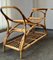 Mid-Century Rattan and Wicker Benches with Side Trays, Set of 2 4