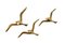 Modernist Brass Bird Wall Decor, Set of 3 1